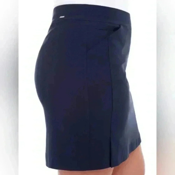 ❤ S.C.& Co. Navy Blue Pull On Skort Size 6 Stretch Woven Skirt lined with Shorts - Picture 4 of 15